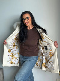 White Parka Jacket with Fox rim