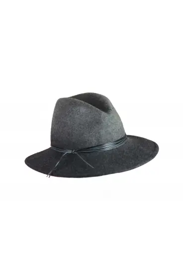 Marzi Grey Wool Fedora