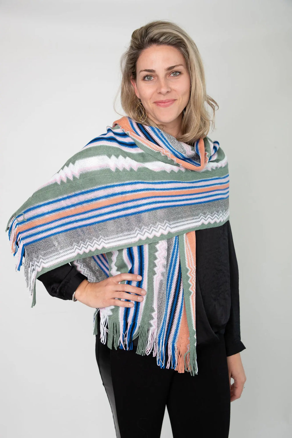 Multi Color Stripe Scarf – LaBelle Since 1919