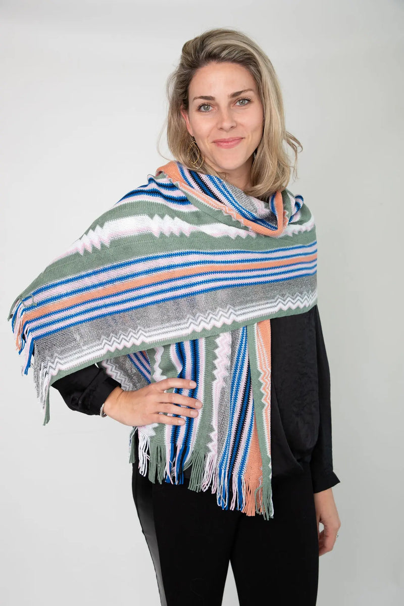 Multi Color Stripe Scarf