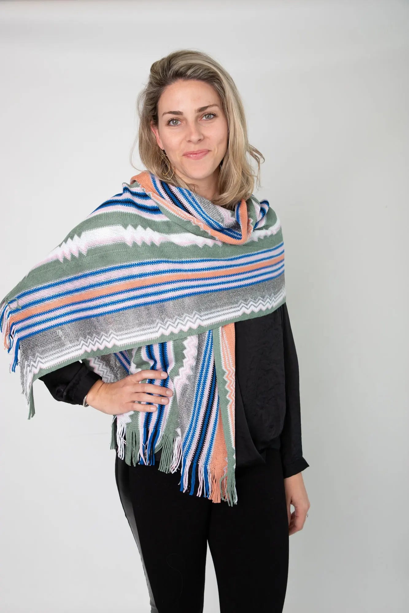 Multi Color Stripe Scarf