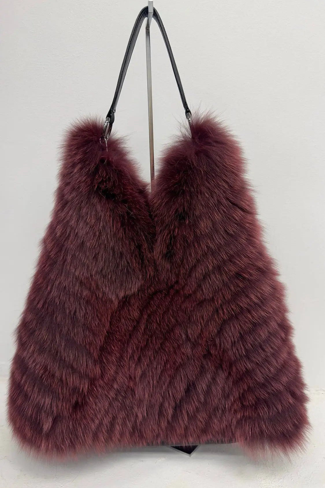 Fox Fur Bucket Bag