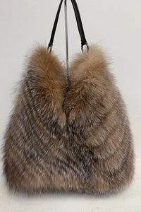 Fox Fur Bucket Bag