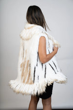 Multi Color Knitted Rexx Rabbit/Fox/Raccoon Vest
