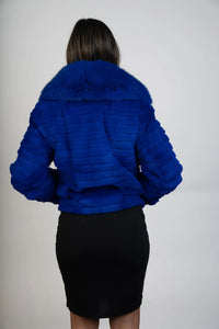 Dyed Electric Blue Fox/Rexx Jacket