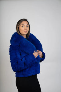 Dyed Electric Blue Fox/Rexx Jacket