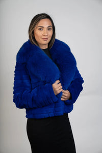 Dyed Electric Blue Fox/Rexx Jacket