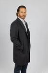 Men's Charcoal Wool Blend Coat