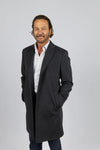 Men's Charcoal Wool Blend Coat