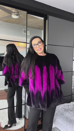 New Degradé Dyed Magenta Pink Collarless Jacket