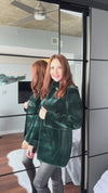 Emerald Green Sheared Mink Reversible Jacket