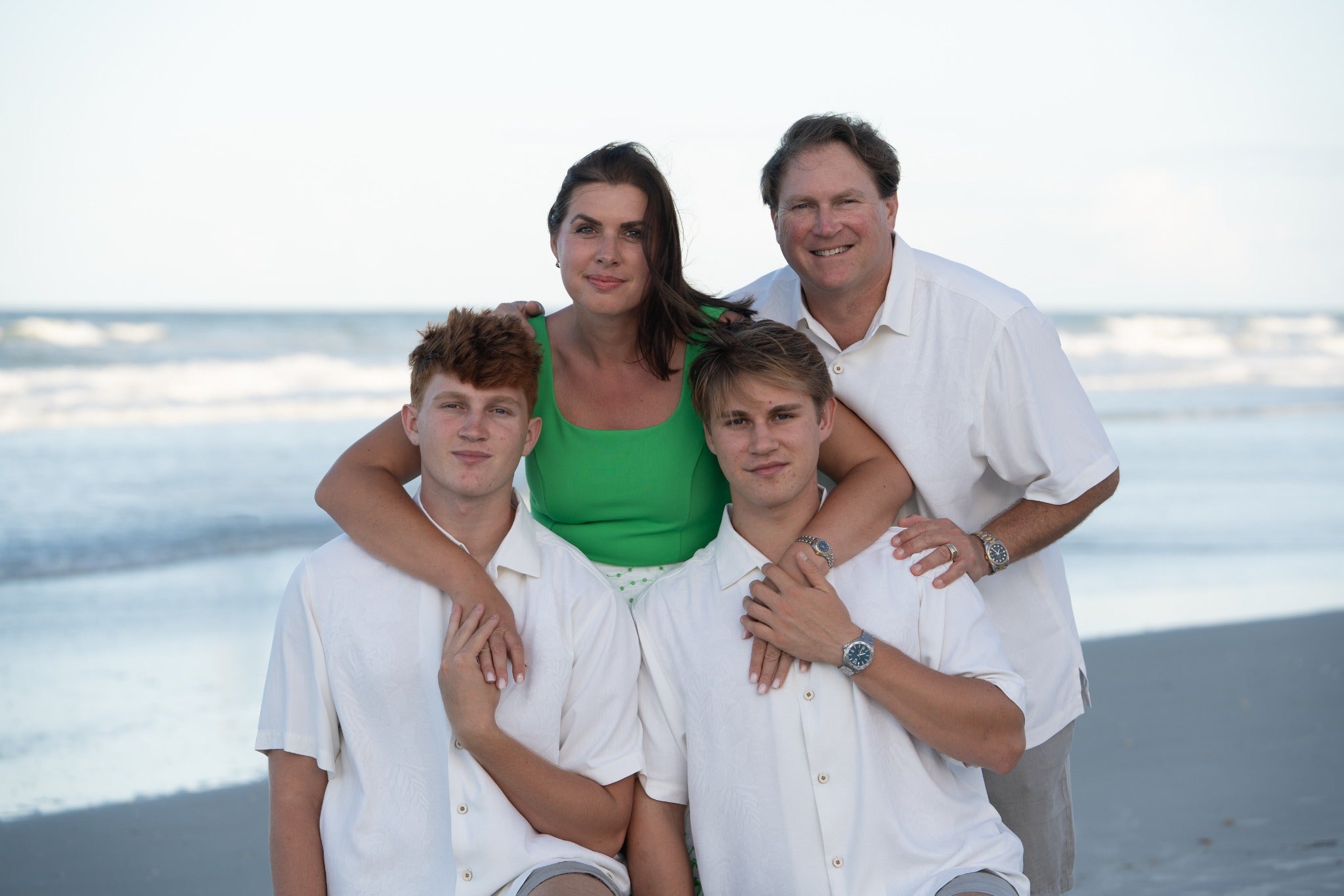 The LaBellman family together at the beach